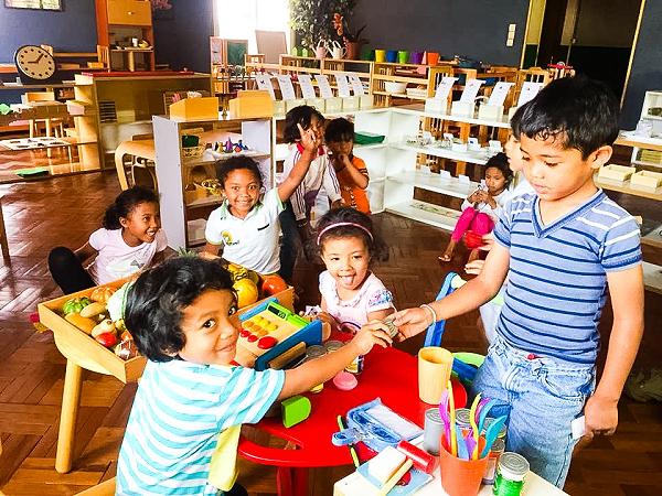 In the classroom at Eagle Wings Montessori School