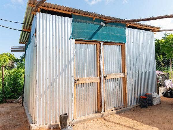 The composting toilet built alongside the facility